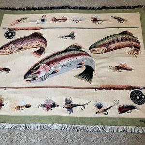 Decorative throw for the fly fishing enthusiasts